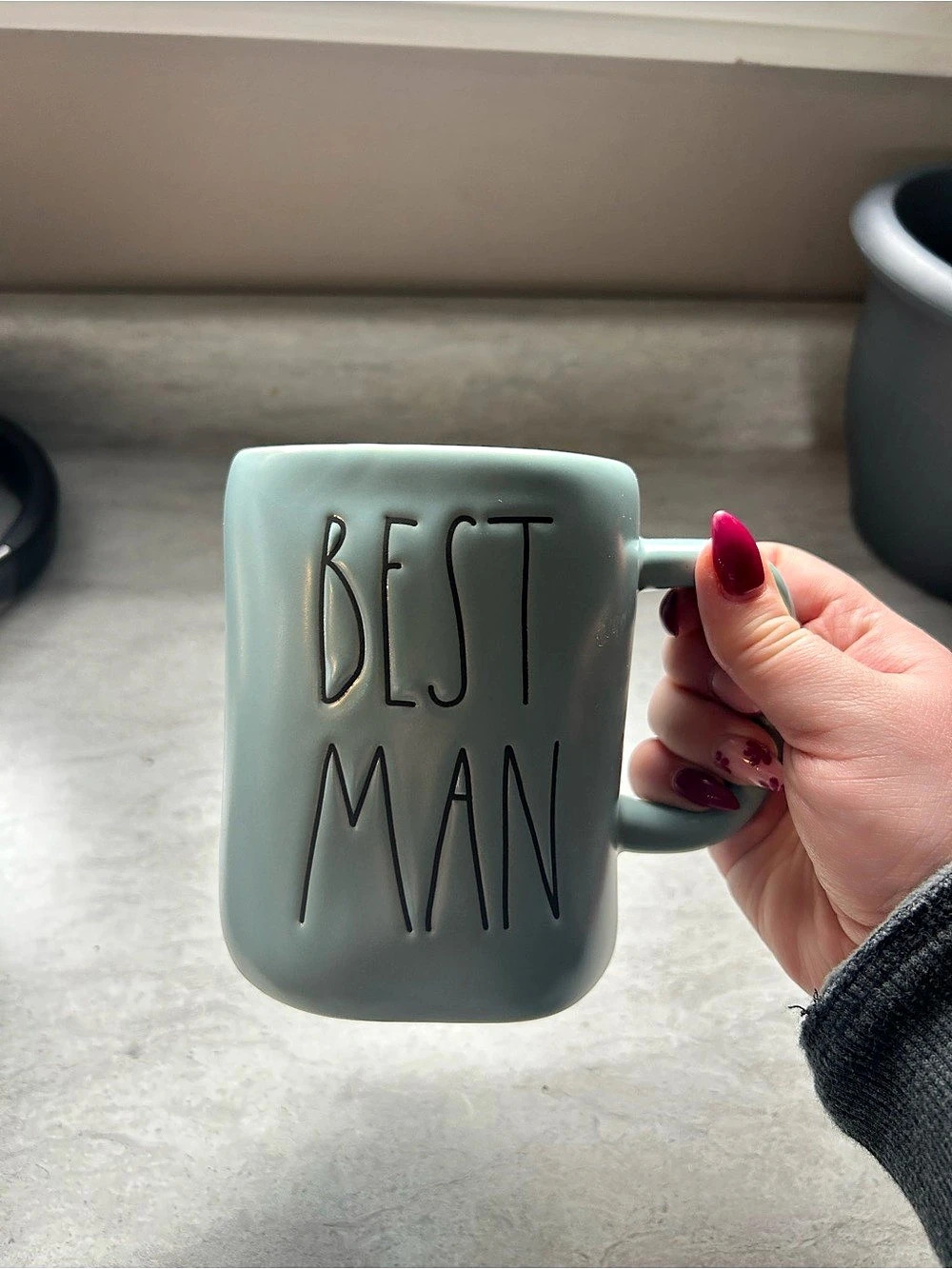 Rae Dunn Best Man Mug Blue